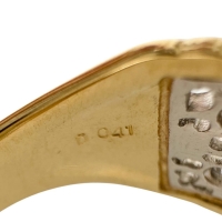 18号 【Ambrose/アンブローズ】透かし ダイヤモンド 0.41ct リング・指輪 K18ゴールド 18金/Pt900プラチナ 9.3g レディース【中古】【真子質店】【NN】【IMoMoI】