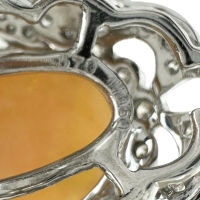 9.5号 オパール 5.70ct ダイヤモンド 0.60ct リング・指輪 K18WGホワイトゴールド 18金/K18YGイエローゴールド 18金 9.1g レディース【中古】【真子質店】【NN】【IMoSMo】