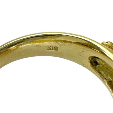 14.5号 天使モチーフ アコヤパール7.8mm リング・指輪 K18ゴールド 18金 15.3g レディース【中古】【真子質店】【NN】【TMoMoT】