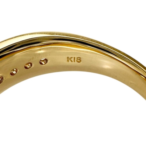 11.5号 ダイヤモンド 0.38ct リング・指輪 K18ゴールド 18金 5.4g レディース【中古】【真子質店】【NN】【IxKMi】