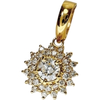 ダイヤモンド 0.63ct ペンダントトップ K18ゴールド 18金 1.9g レディース【中古】【真子質店】【NN】【DYT】