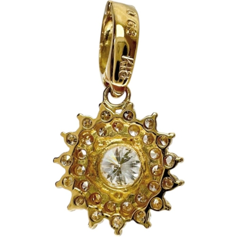 ダイヤモンド 0.63ct ペンダントトップ K18ゴールド 18金 1.9g レディース【中古】【真子質店】【NN】【DYT】