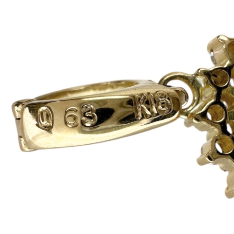 ダイヤモンド 0.63ct ペンダントトップ K18ゴールド 18金 1.9g レディース【中古】【真子質店】【NN】【DYT】