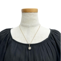 花/フラワーデザイン ダイヤモンド 0.52ct サファイア ペンダントトップ K18ゴールド 18金 2.6g レディース【中古】【真子質店】【NN】【MoMox】