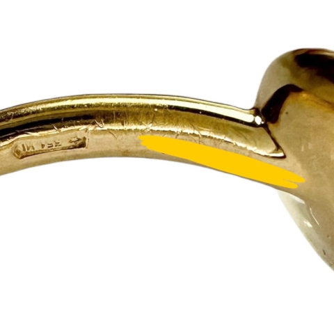 11号【Pomellato/ポメラート】 サッビア　スモール ダイヤモンド リング・指輪 K18ゴールド 18金 2.2g レディース【中古】【真子質店】【BL】【ITDMa】