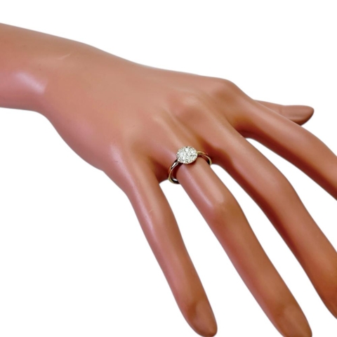 11号【Pomellato/ポメラート】 サッビア　スモール ダイヤモンド リング・指輪 K18ゴールド 18金 2.2g レディース【中古】【真子質店】【BL】【ITDMa】