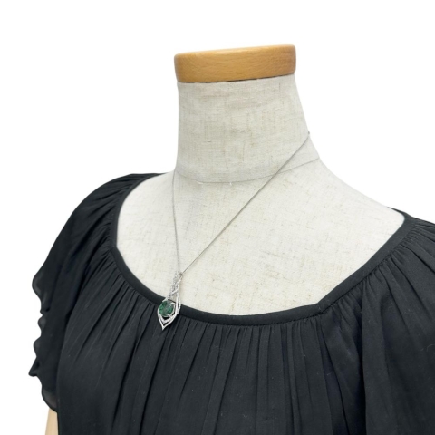 トラピッチェエメラルド 3.545ct ダイヤモンド 0.67ct ペンダントトップ Pt900プラチナ 8.8g レディース【中古】【真子質店】【NN】【TTxx】