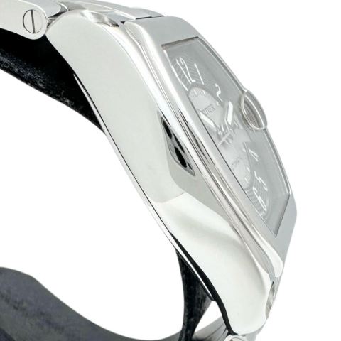 【CARTIER/カルティエ】 W62001V3 2510 ロードスターLM 腕時計 ステンレススチール 自動巻き/オートマ ブラック文字盤/シルバーベルト メンズ【中古】【真子質店】【BL】【MaTDMo】