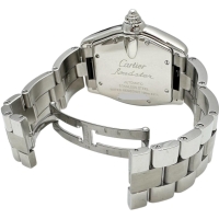 【CARTIER/カルティエ】 W62001V3 2510 ロードスターLM 腕時計 ステンレススチール 自動巻き/オートマ ブラック文字盤/シルバーベルト メンズ【中古】【真子質店】【BL】【MaTDMo】