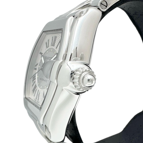 【CARTIER/カルティエ】 W62000V3 2510  ロードスターLM 腕時計 ステンレススチール 自動巻き/オートマ シルバー文字盤/シルバーベルト メンズ【中古】【真子質店】【BL】【MaTMiS】