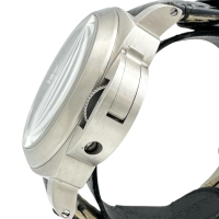 【PANERAI/パネライ】 PAM00177 ルミノール マリーナ 保証書/ギャラ付 裏スケルトン 腕時計 チタン/レザー 手巻き ブラック文字盤/ブラックレザー社外ベルト メンズ【中古】【真子質店】【BL】【DYTx】