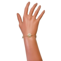 【CHANEL/シャネル】 カメリア コレクション ブレスレット K18ゴールド 18金 7.0g 17.5cm レディース【中古】【真子質店】【BL】【TMaSMi】