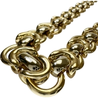 【UNOAERRE/ウノアエレ】 デザインチェーン 中空  ネックレス K18ゴールド 18金 30.8g 43cm レディース【中古】【真子質店】【BL】【MoYIx】