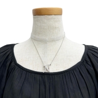 Nモチーフ ダイヤモンド 0.32ct ペンダントトップ K18WGホワイトゴールド 18金 4.0g レディース【中古】【真子質店】【NN】【MixMa】