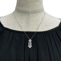 ピンクダイヤモンド 1.08ct ネックレス K18WGホワイトゴールド 18金 5.3g 45.5cm レディース【中古】【真子質店】【NN】【ITDMa】