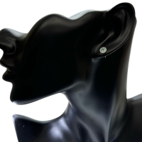 パライバトルマリン 0.092/0.085ct ダイヤモンド 0.17/0.17 ct ピアス K18WGホワイトゴールド 18金 1.2g レディース【中古】【真子質店】【NN】【MiMoMi】