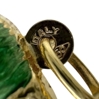 象モチーフ エナメル ペンダントトップ K18ゴールド 18金 1.4g レディース【中古】【真子質店】【NN】【TKMo】