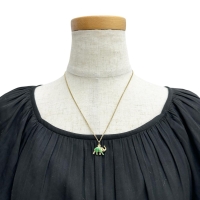 象モチーフ エナメル ペンダントトップ K18ゴールド 18金 1.4g レディース【中古】【真子質店】【NN】【TKMo】