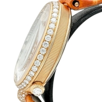 【Breguet/ブレゲ】 8938BR クイーンオブネイプルズ フルダイヤ 裏スケルトン 腕時計 K18PGピンクゴールド/レザー/ダイヤモンド 自動巻き/オートマ シルバー文字盤/オレンジレザーベルト レディース【中古】【真子質店】【BL】【MaIKxx】