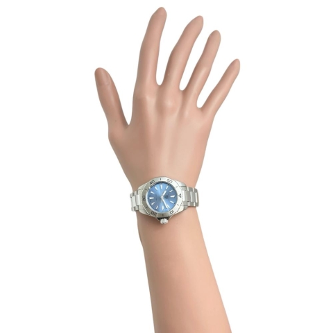 【TAG HEUER/タグホイヤー】 WBP1415 アクアレーサー 腕時計 ステンレススチール クオーツ ブルー文字盤/シルバーベルト レディース【中古】【真子質店】【GD】【SSx】