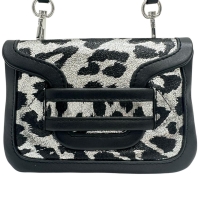 【PIERRE HARDY/ピエールアルディ】 アルファ ショルダーポーチ ショルダーバッグ レザー ブラック/シルバー レディース【中古】【真子質店】【BL】【IKx】