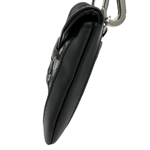 【PIERRE HARDY/ピエールアルディ】 アルファ ショルダーポーチ ショルダーバッグ レザー ブラック/シルバー レディース【中古】【真子質店】【BL】【IKx】