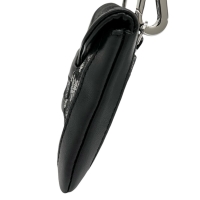 【PIERRE HARDY/ピエールアルディ】 アルファ ショルダーポーチ ショルダーバッグ レザー ブラック/シルバー レディース【中古】【真子質店】【BL】【IKx】