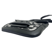 【PIERRE HARDY/ピエールアルディ】 アルファ ショルダーポーチ ショルダーバッグ レザー ブラック/シルバー レディース【中古】【真子質店】【BL】【IKx】