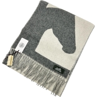 【HERMES/エルメス】 マフラー マフラー カシミヤ グレー   ユニセックス【中古】【真子質店】【GD】【DMax】