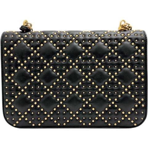 【Christian Dior/クリスチャンディオール】 アディクト スタッズ チェーンショルダー ショルダーバッグ レザー ブラックレザー/ゴールド金具 レディース【中古】【真子質店】【BL】【IxTMa】
