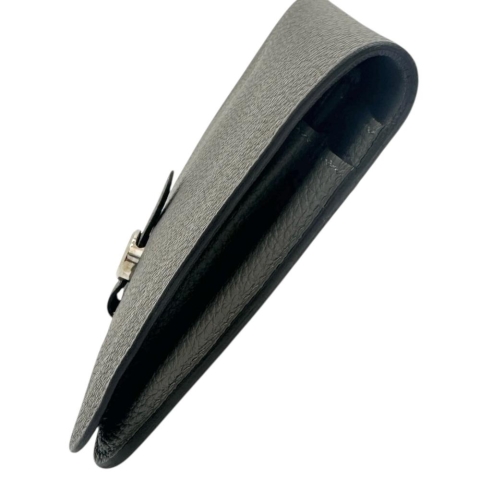 【HERMES/エルメス】 ドゴン デュオGM  長財布 B刻印（2023年製） レザー/トゴ グレー（グリメイヤー）/シルバー金具 レディース【中古】【真子質店】【BL】【IDxx】