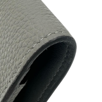 【HERMES/エルメス】 ドゴン デュオGM  長財布 B刻印（2023年製） レザー/トゴ グレー（グリメイヤー）/シルバー金具 レディース【中古】【真子質店】【BL】【IDxx】