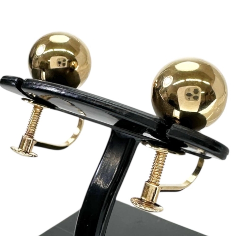 ボール イヤリング K18ゴールド 18金 1.6g レディース【中古】【真子質店】【BL】【TMox】【ex】