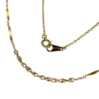 切子デザイン ネックレス K18ゴールド 18金 3.9g 41cm レディース【中古】【真子質店】【BL】【YIx】【ex】