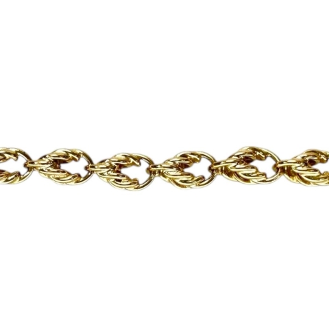 切子デザイン ネックレス K18ゴールド 18金 3.9g 41cm レディース【中古】【真子質店】【BL】【YIx】【ex】