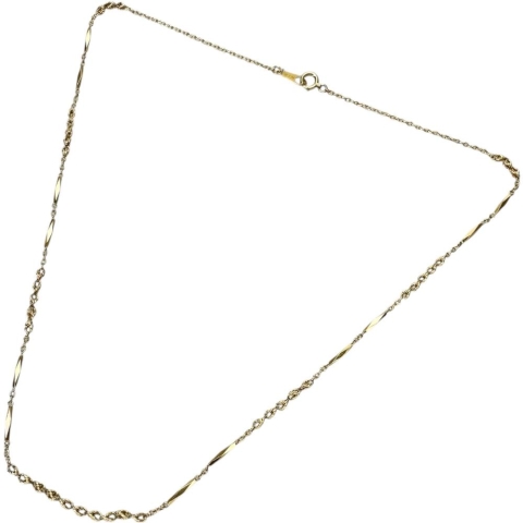 切子デザイン ネックレス K18ゴールド 18金 3.9g 41cm レディース【中古】【真子質店】【BL】【YIx】【ex】