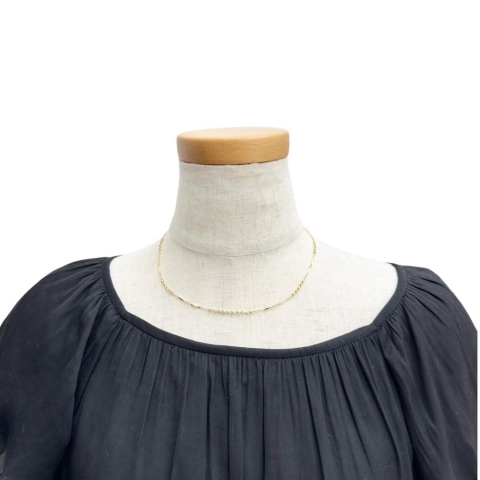 切子デザイン ネックレス K18ゴールド 18金 3.9g 41cm レディース【中古】【真子質店】【BL】【YIx】【ex】