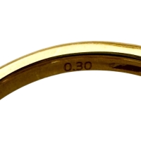 14号 天然イエローダイヤモンド 0.30ct リング・指輪 K18ゴールド 18金 2.4g レディース【中古】【真子質店】【NN】【SxT】