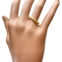 14号 天然イエローダイヤモンド 0.30ct リング・指輪 K18ゴールド 18金 2.4g レディース【中古】【真子質店】【NN】【SxT】