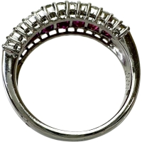 12号 ルビー 0.98ct ダイヤモンド 0.65ct リング・指輪 Pt900プラチナ 7.5g レディース【中古】【真子質店】【NN】【IxKMi】