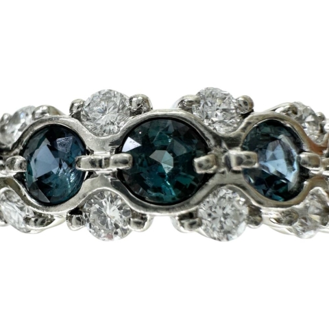 10号 アレキサンドライト 0.52ct ダイヤモンド 0.30ct リング・指輪 Pt900プラチナ 4.6g レディース【中古】【真子質店】【NN】【IxKMi】