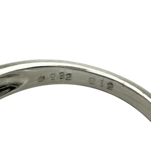 13号 パライバトルマリン 0.12ct ダイヤモンド 0.32ct リング・指輪 Pt900プラチナ 4.3g レディース【中古】【真子質店】【NN】【MoYI】