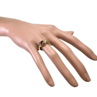 13.5号 マルチカラーガーネット/アレキサンドライト 計1.90ct リング・指輪 K18ゴールド 18金 3.2g レディース【中古】【真子質店】【NN】【KST】