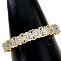 13号 フルサークル ダイヤモンド 2.00ct リング・指輪 K18ゴールド 18金 3.4g レディース【中古】【真子質店】【NN】【IMoxK】