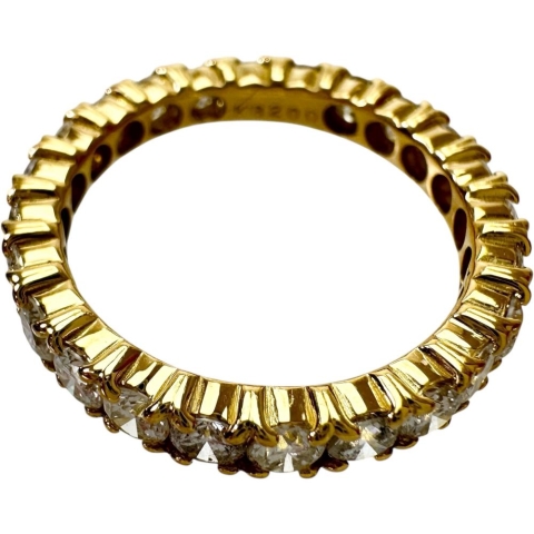 13号 フルサークル ダイヤモンド 2.00ct リング・指輪 K18ゴールド 18金 3.4g レディース【中古】【真子質店】【NN】【IMoxK】