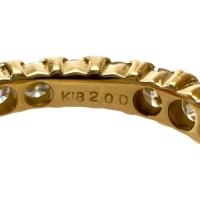 13号 フルサークル ダイヤモンド 2.00ct リング・指輪 K18ゴールド 18金 3.4g レディース【中古】【真子質店】【NN】【IMoxK】