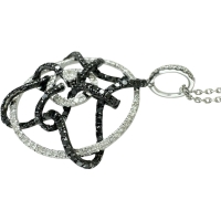 【ラソマ】(チェーンのみ)  ダイヤモンド（ブラックダイヤ込み） 1.14ct ネックレス K18WGホワイトゴールド 18金 6.8g 46cm レディース【中古】【真子質店】【NN】【ITIx】