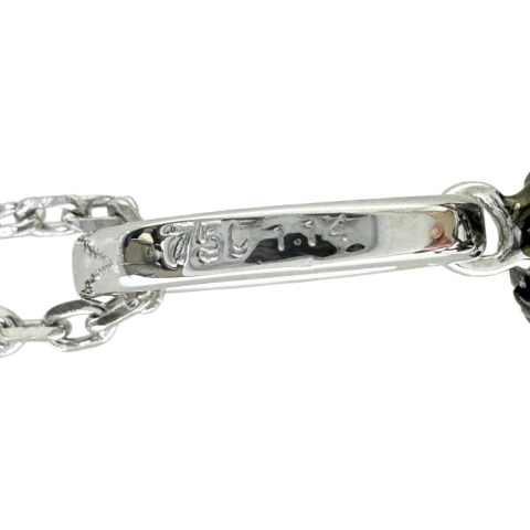 【ラソマ】(チェーンのみ)  ダイヤモンド（ブラックダイヤ込み） 1.14ct ネックレス K18WGホワイトゴールド 18金 6.8g 46cm レディース【中古】【真子質店】【NN】【ITIx】