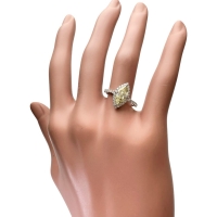 12号 ダイヤモンド(推定ファンシーイエロー-SI2程度) 1.226ct ダイヤモンド 0.43ct リング・指輪 Pt900プラチナ 3.1g レディース【中古】【真子質店】【NN】【IKYx】