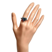 11.5号 アクアマリン 4.02ct ダイヤモンド 計0.27ct リング・指輪 Pt900プラチナ 7.6g レディース【中古】【真子質店】【NN】【IDMax】